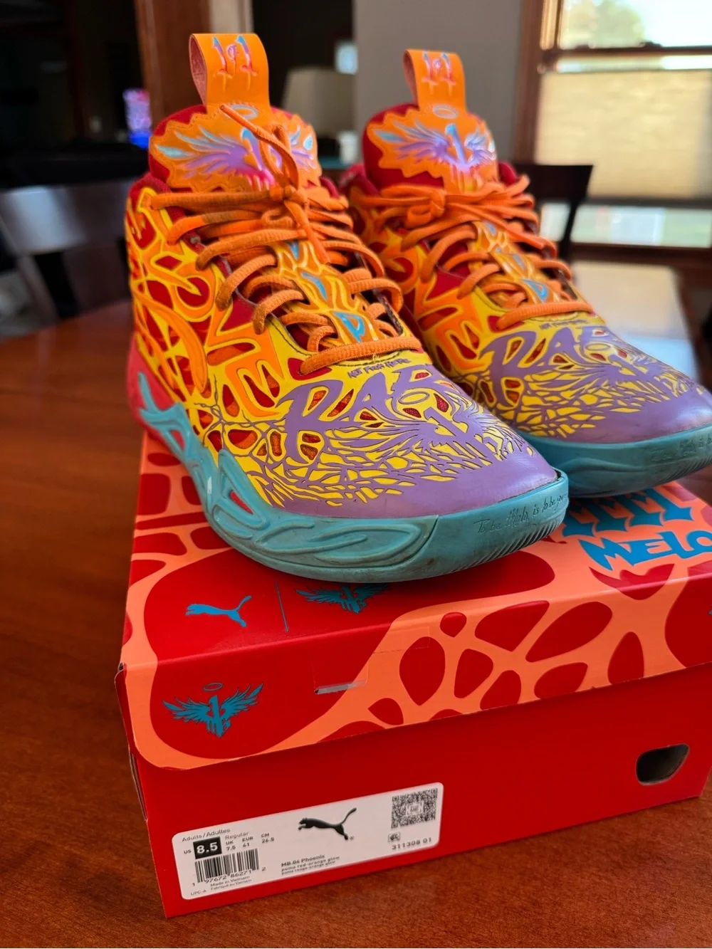 PUMA MB.04 Phoenix LaMelo Ball Basketball Shoes Men’s 8.5 With Box